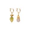 Fashion Summer Color Fruit Series Strawberry Raspberry Earrings Earrings Gold-Plated Color Retention