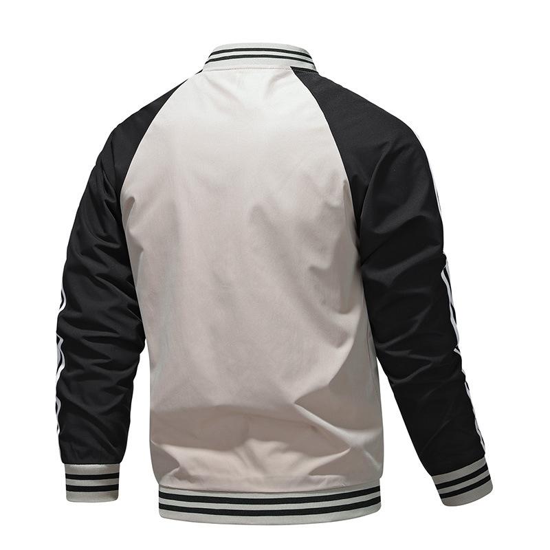 Empty Version Baseball Uniform Spring and Autumn Men's Color-blocking Thin Jacket Trendy Large-size Casual Jacket Flying Suit Men