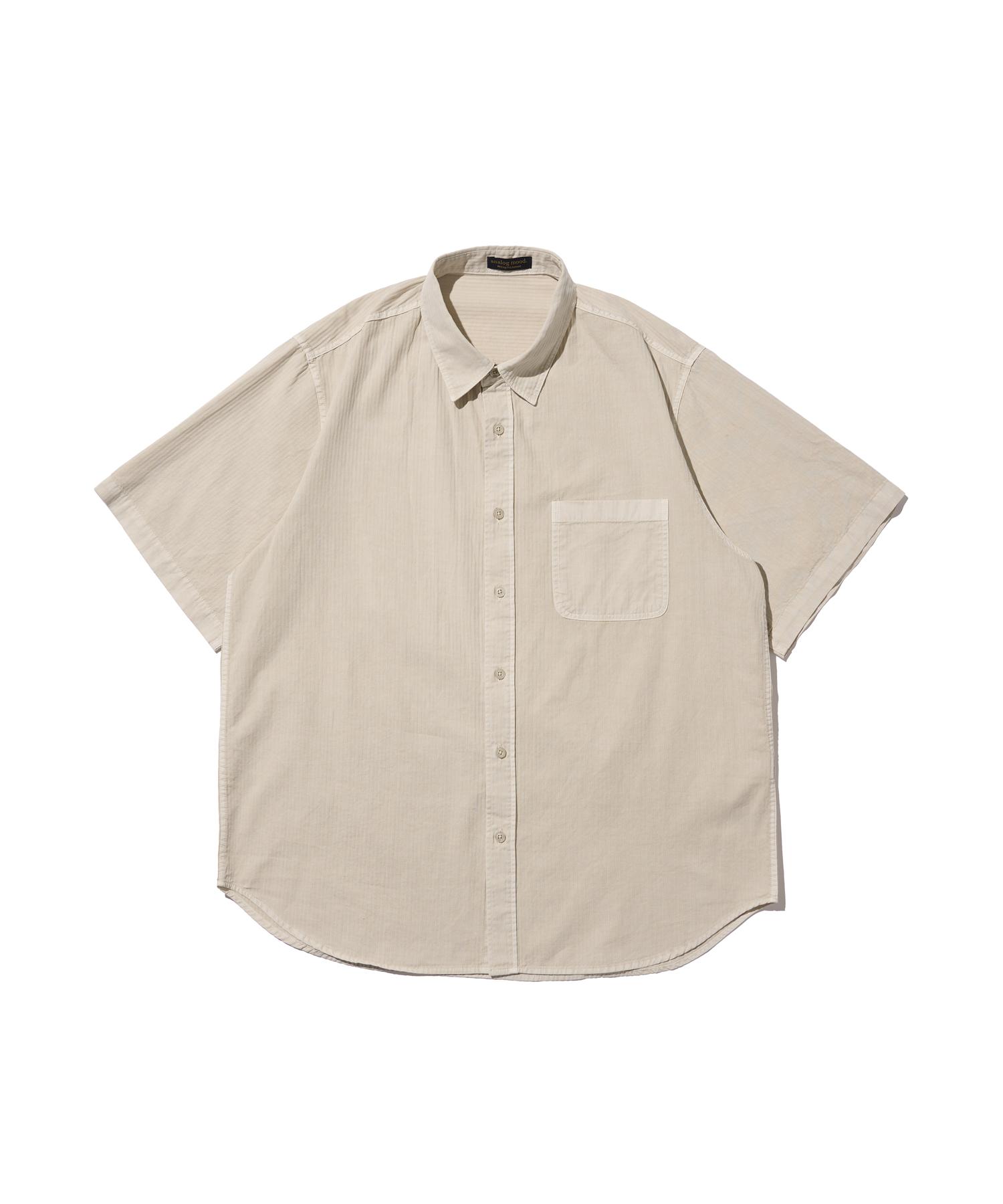 Analog Mood Pigment Short Sleeve Shirt (Beige) Free