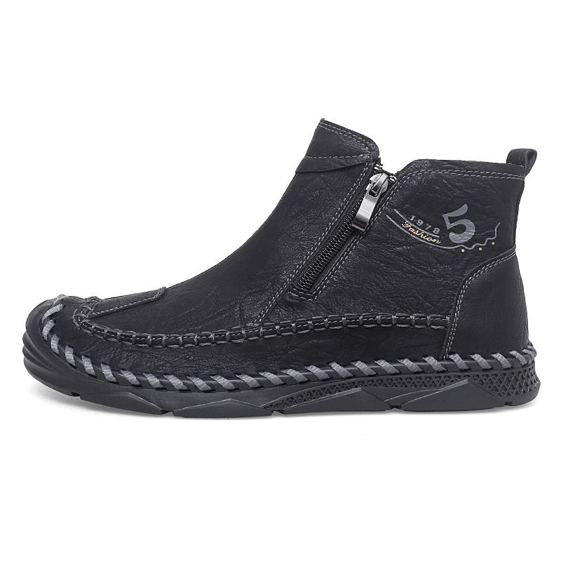 Men's Large-sized Casual Leather Shoes,anti-slip and Wear-resistant Lightweight Boots,men's Comfortable Soft-soled Outdoor Boots