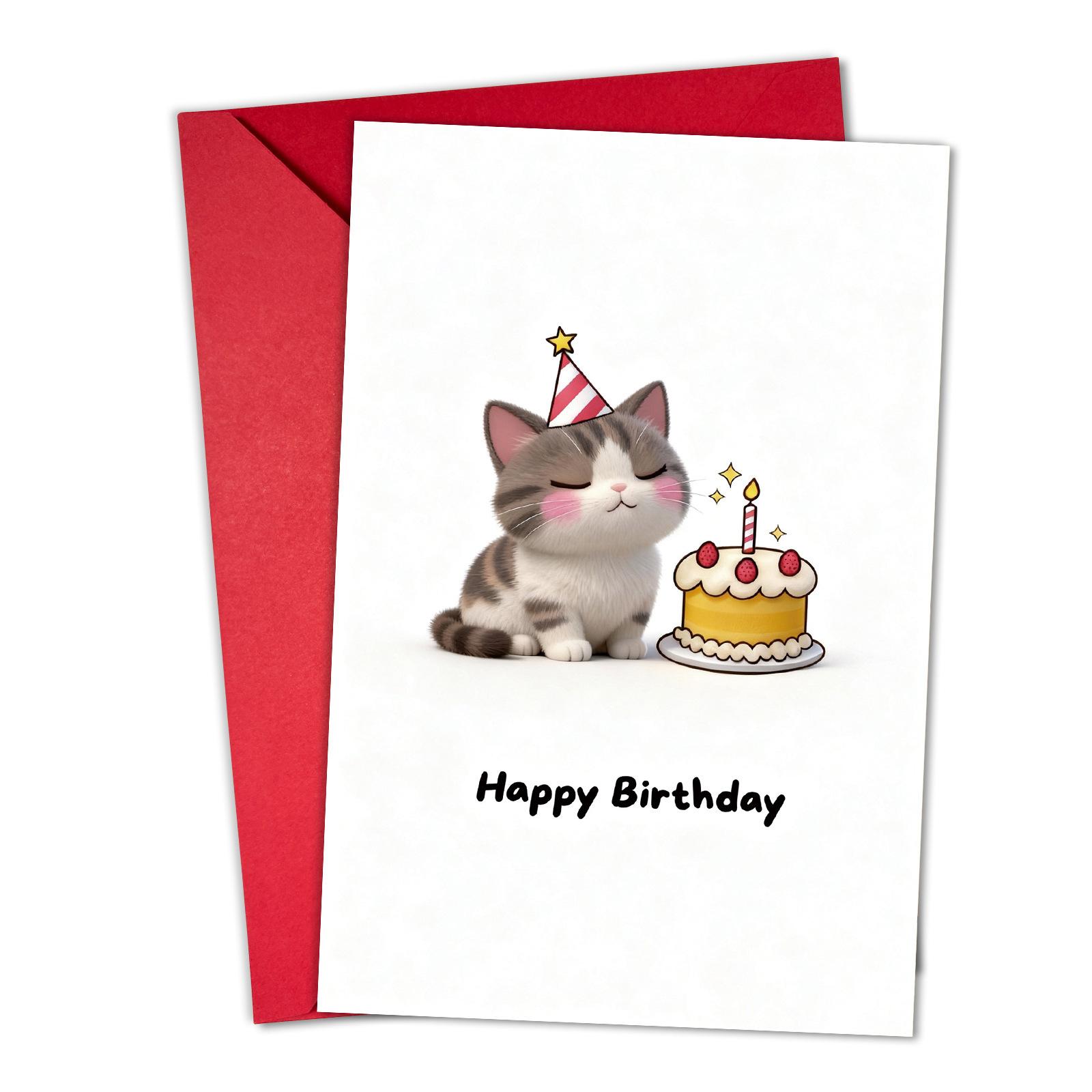 

Набор из 10 мультяшных конвертов для поздравительных открыток с днем рождения с разнообразными креативными поздравительными открытками One Size