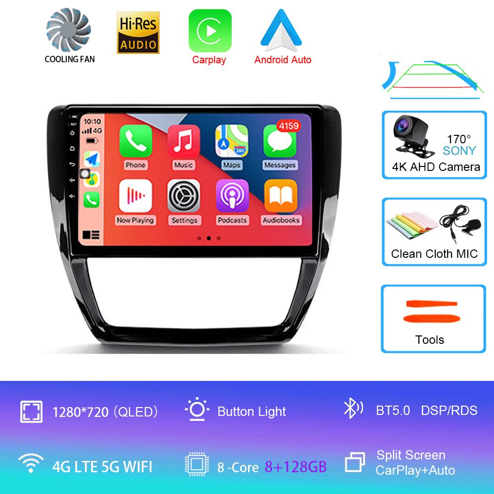For Volkswagen VW Sagitar Jetta 6 Bora 2011-2018 Car Radio Android 14 Navigation GPS Multimedia Player Stereo WiFi+4G Carplay BT