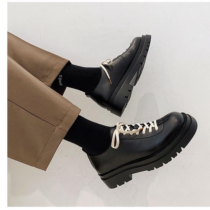 

Spring platform men s shoes cowhide Martin boots men s high-top British style ins medium-top trendy shoes tooling cotton boots men s 44