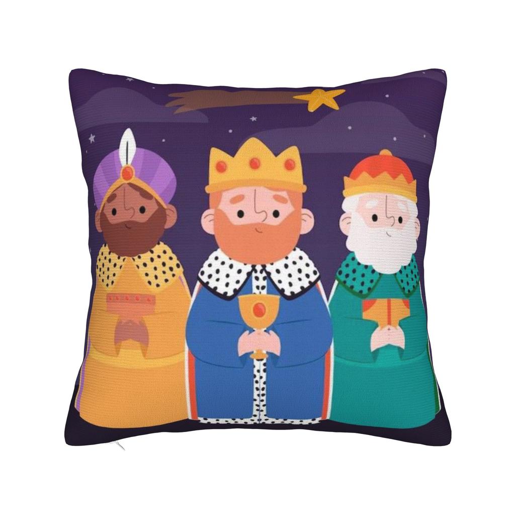 Día de los Reyes Magos Epifanía Three kings Pillow Cover Printed Cushion Cover Decor Throw Pillow Case Cover Home Multiple Sizes