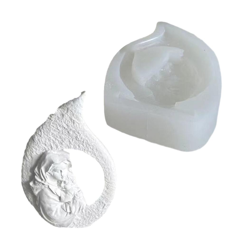 Warm Family Silicone Mold Scented Candle Mold DIY Table Ornament Tool Plasters Craft Making Supplies Easy to Clean