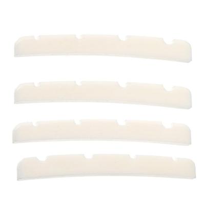 Guitar Nut Bone Slotted Top Nut Replacements for 4 Strings Musical Instruments