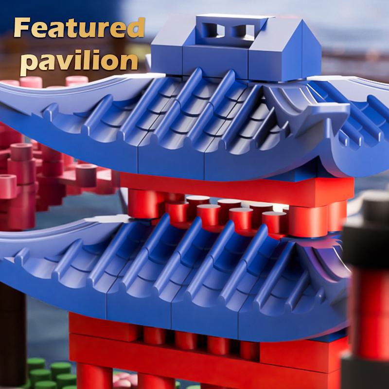 Hangzhou West Lake Scene Architecture Model Decoration Micro Particle Building Blocks Chinese Style Puzzle Assembly Toy Gift