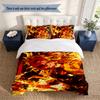 Kyojuro 3‑Piece Bedding Set Soft Microfiber Duvet Cover Pillowcases Comfortable Bed Linen for Bedroom Decoration