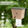 Outdoor Wooden Hanging Bee Trap House Shape Design for Effective Bee Capture with Transparent Collection Chamber