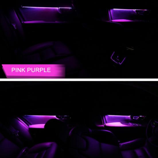 Mini USB LED Bil Hjemmekino Auto Interiørlys Neon Atmosfære Ambient Lampe