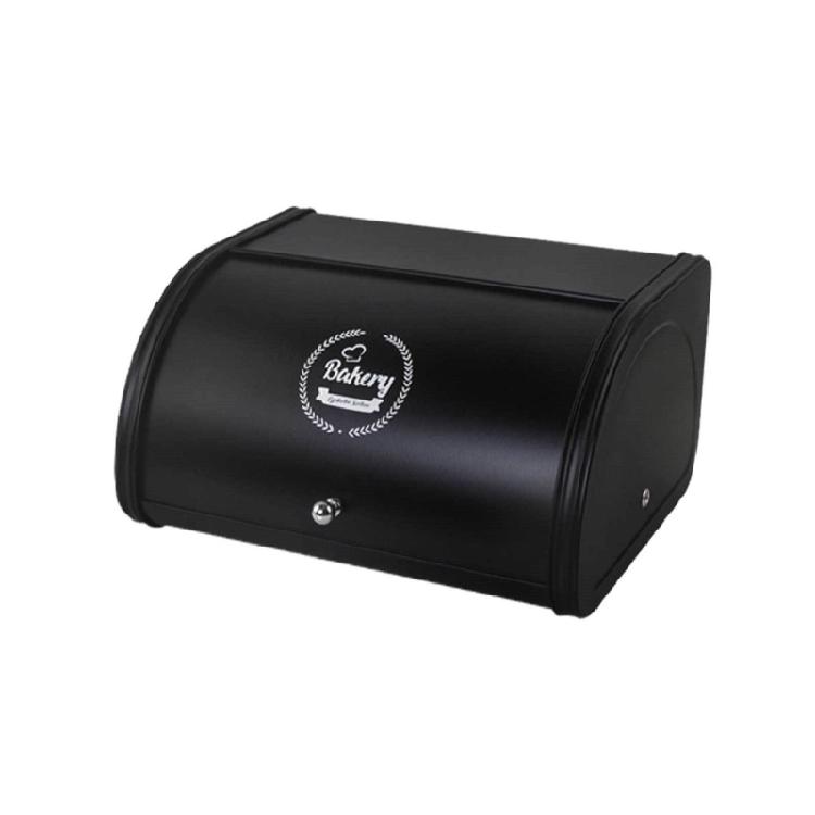 Металлические органайзеры для хранения хлеба с откидной крышкой дизайн в стиле ретро просторный настольный контейнер для хлебобулочных изделий чёрный 2790₽