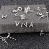 Street Style Diamond Alphabet Earrings: Romantic Travel-Inspired Simple Design for Women