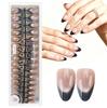Summer French Wearable Manicure Boutique Nude Pink Cat Eye Short Water Drop Shape Dignified, Elegant And Attractive