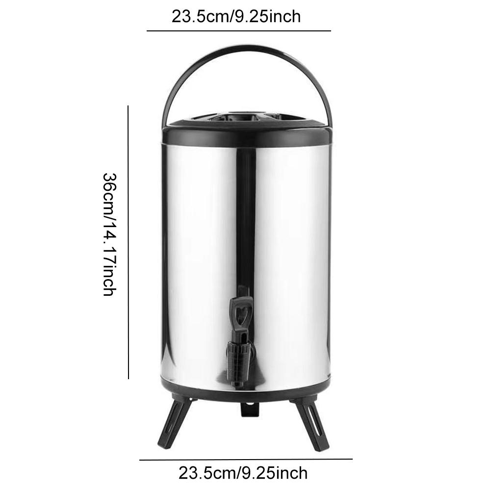 

Ведро с двойной изоляцией, нержавеющее, изолированное 6/8 л с краном, диспенсер для напитков для дома, улицы, горячих напитков