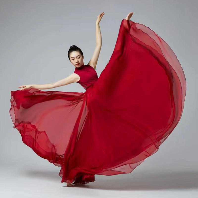 Half Length Skirt Ballet Dance Women Long Skirts Dancer Practice Wear Stage Skirts
