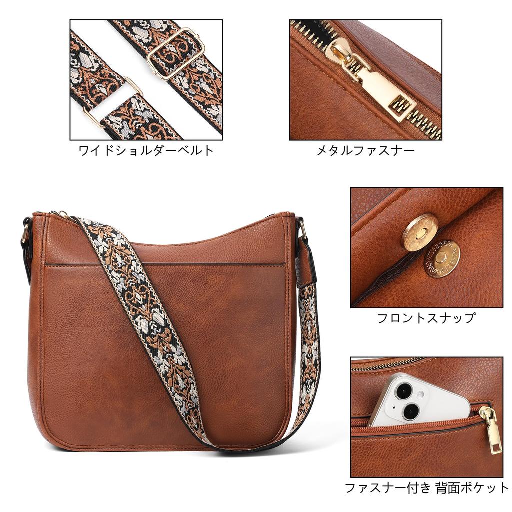 LEEXTON Women's Shoulder Bag, Crossbody Bag, Large Capacity, Lightweight, Genuine Leather, Waterproof, Adjustable, Perfect for Commuting, School,