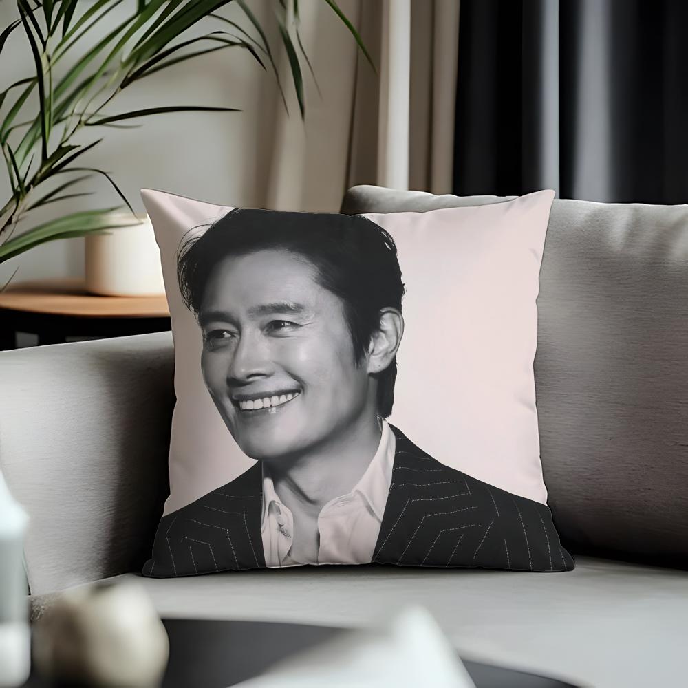 Viral Llee Byung Hunful Cushion Cover Antidustmite Pillowcase Invisible Zipper Silky Short Plush Sofa Cushion Cover