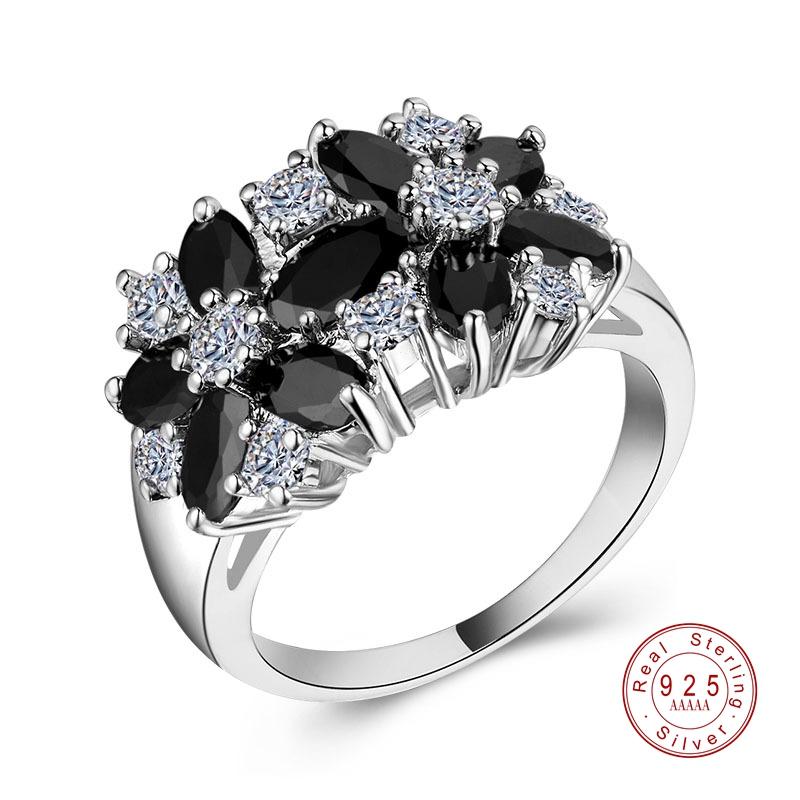 Reine Sterling Silber Ringe Funkelnd für Damen Mädchen Brillante CZ Kristall Hochzeit Verlobung Sommer Sale 2020 Neu