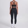 Nude Brushed Cross Back Bra, Casual Sports, Hip Lifting Pants, Fitness Yoga Suit, Two-piece Set