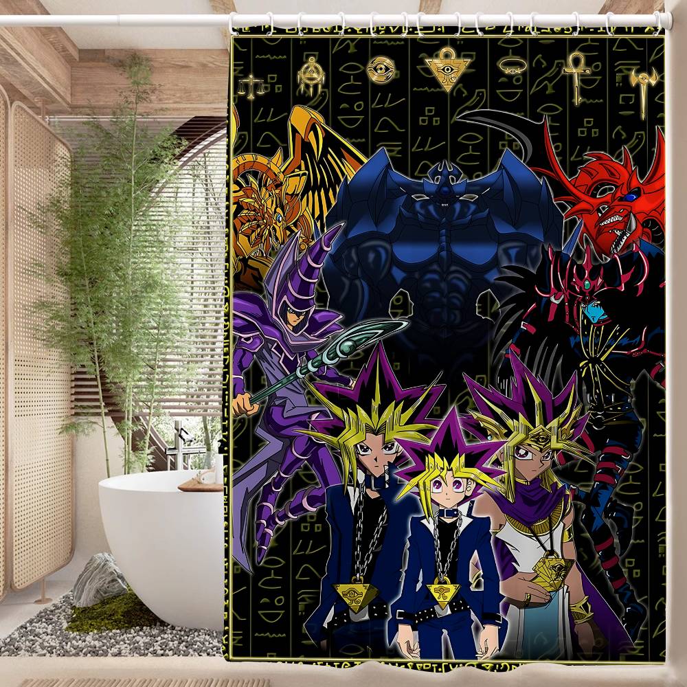 

Amine Yu Gi Oh Retro Shower Curtain Summer Beach Bathroom Decorative Shower Curtain, Waterproof 90x180 cm