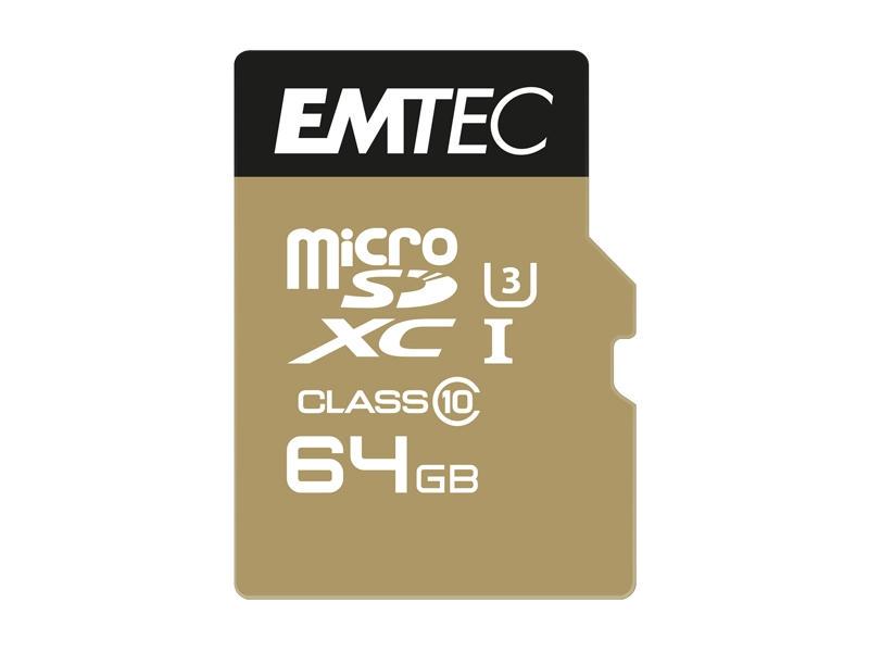 Emtec Speedin Scheda Micro SD 64GB Classe 10 - Lettura 95MB/s, Scrittura 90MB/s, Per Video 4K E Full HD