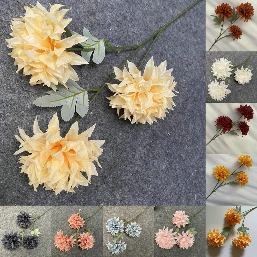 Wedding Crystal Ball Decoration With 3 Head Chrysanthemum For Aisle Decor