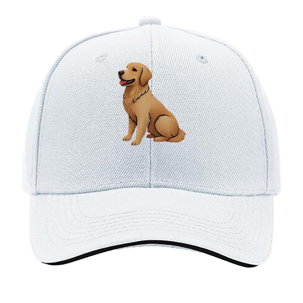 Cartoon Golden Retriever Resin OrnaUnisext Hip Hop Hat Fashion Outdoor Sports Sandwich Baseball Cap
