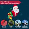 Joyfy 3.5 FT Christmas Inflatables Window Outdoor Decorations Santa with Gift Bags Broke with Built-in LEDs for Chirstmas Gifts