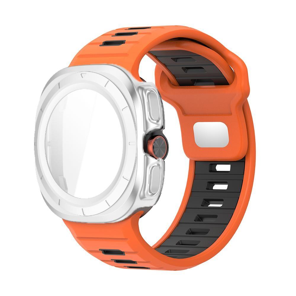 

Tempered Glass Case+Silicone Strap For Samsung Galaxy Watch Ultra(2025)47mm Strap Sport Watchband For Galaxy Watch 7 Ultra 47mm Watch Ultra (2025)