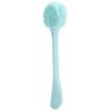 Handheld Silicone Face Cleaning Brush Mask DIY Mixing Stick Makeup Cleansing Brush(Green Double