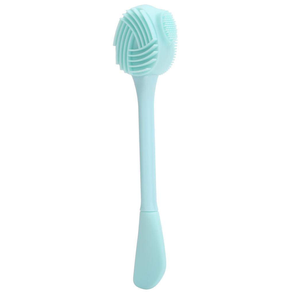 Handheld Silicone Face Cleaning Brush Mask DIY Mixing Stick Makeup Cleansing Brush(Green Double