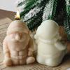 DIY Santa Claus Silicone Mold Handmade Aroma Candle Gypsum Ornaments Molds Christmas Decoration Candle Making