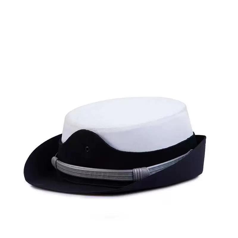 Big eaves hat men's and women's spring and autumn film and television performances Big eaves hat Flat top hat Big cover hat Women's crimped hat