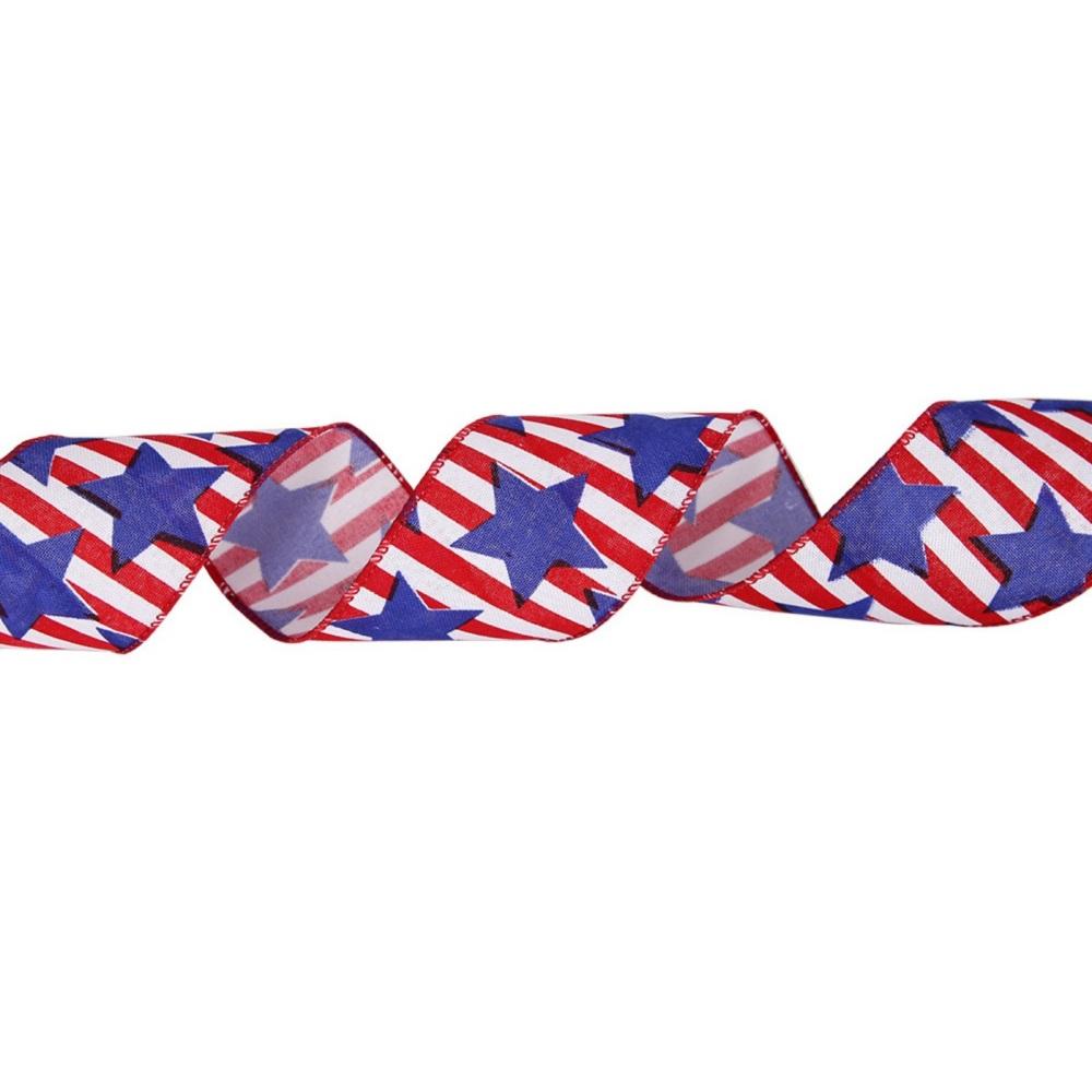 3m*6.3cm American Star Flag Independence Day Ribbon Decorative Gift Box Wrapping Webbing Streamer
