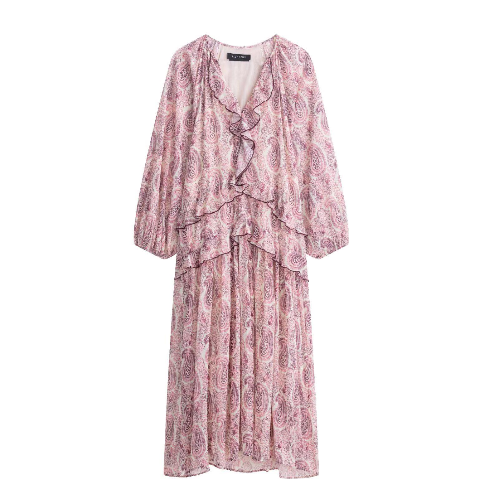 

TAOP&ZA Summer Women s Elegant Layered Printed Dress 3897097 Extra Small