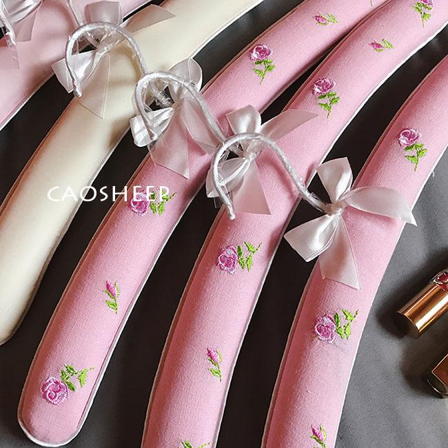 Вешалка для взрослых 39 см ручная работа цветная вышивка винтажная губка бесшовная розовая нескользящая для домашнего гардероба 1 шт 5pcs розовый 3748₽