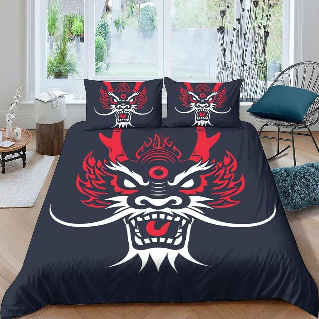 Three-Piece Science Fiction Cow Digital Printing 3D Quilt Cover Bedding Home Textile Quilt Cover