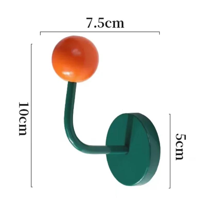 

Colored magnetic traceless non perforated decorative hook,magnetically fixed color blocking metal nail free refrigerator sticker зелений