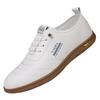 Neue Herren-Freizeitschuhe mit runder Spitze, Business, trendig, Herren-Rindleder-Einzelschuhe, kleine weiße Schuhe, Lederschuhe, Fabrikdirektverkauf 9173