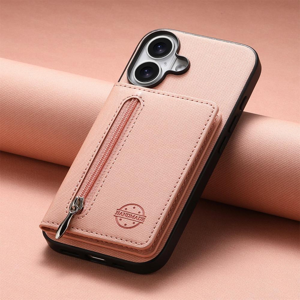Reißverschluss-Geldbörse mit Kartenhalter RFID-blockierende magnetische Telefonhülle für iPhone 16 E 16 15 14 Plus 13 12 11 Pro Max Halterungsabdeckung