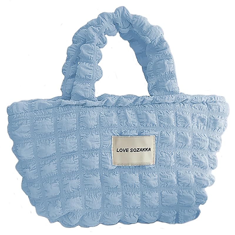 

[Betaly] Bettery tote bag ladies popcorn bag mini tote bag Vertical Smaller commute Commuting to school business trip trip With zipper handbag