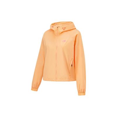 Li Ning Running Series Solid Color Zip-Up Hooded Jacket Women Jacket Candy-Orange AFDU052-3
