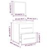 3114163 vidaXL Meuble lavabo avec bassin intégré Blanc Bois d'ingénierie
