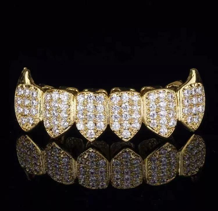 Zirkonia Tijgertand Halloween Hip-Hop Kostuum Tanden