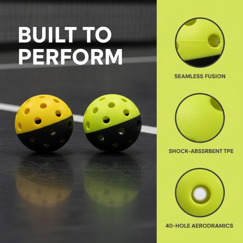 Indoor Pickleball Balls Paddle Ball 74Mm Pickleball Sport Training Practice Plastic Pickleball Hollow Balls