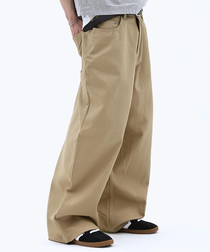 Lopai Zeppelin Max Wide Chino Pants (Beige)