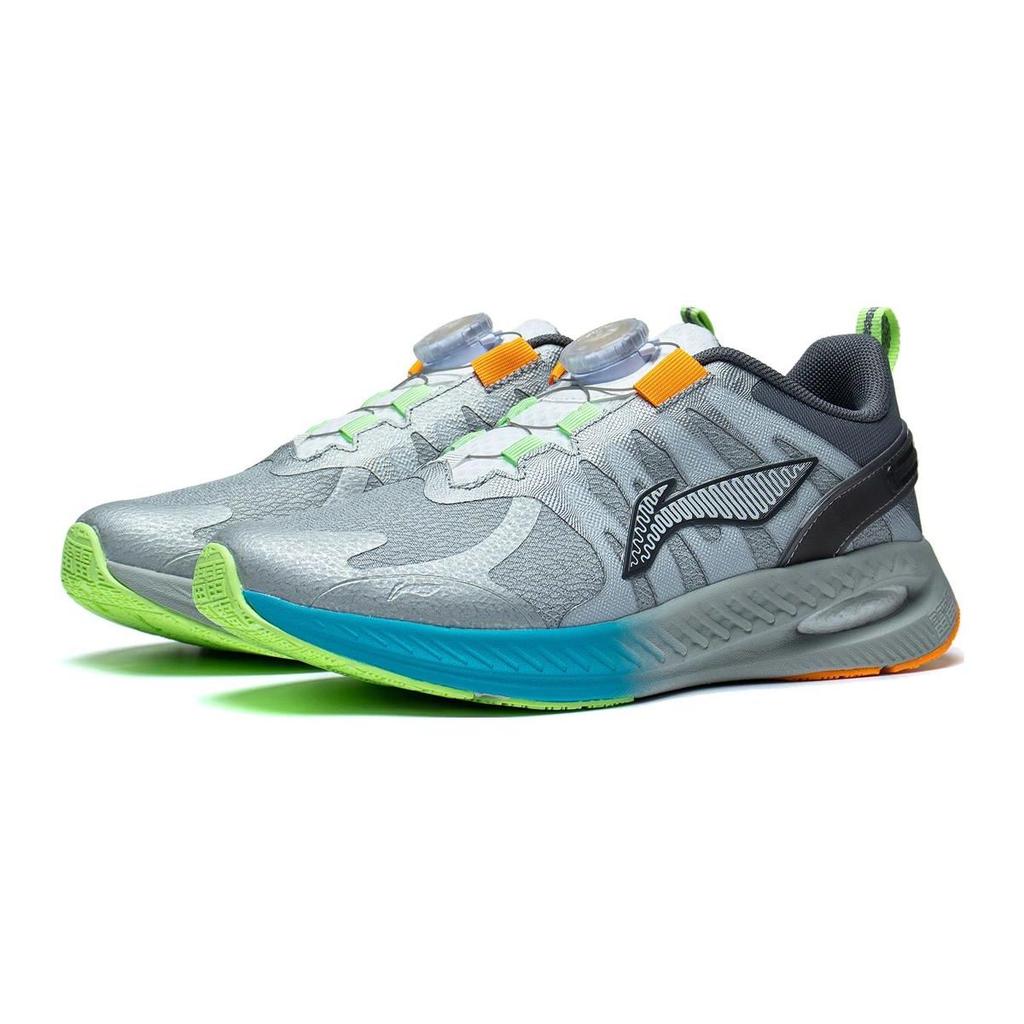 Li Ning Kunpeng Comfortable Shock Absorbing Lightweight Low Top Running Shoes Kids Running Shoes Gray YKFT002-3