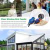 Clear Window Bird Feeder with Suction Cup Ing Chain and Standing Pole Transparent Round Outside Birdhouse for Close Up View Outdoors Wild Birds