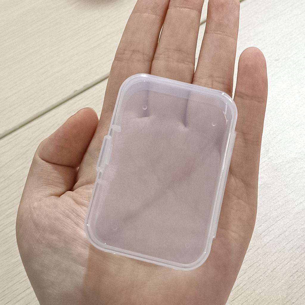 Clear Storage Container with Hinged Lid 65x45x20mm, 4 Pack Plastic Rectangular Box for Beads Art Craft
