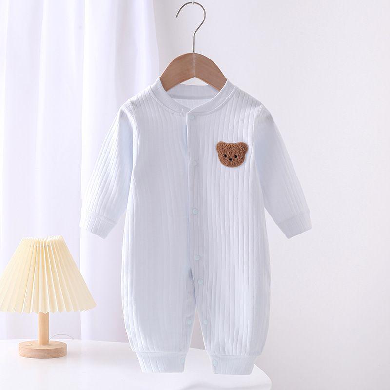 

Newborn Baby Boys & Girls Long Sleeve Cotton Bodysuit Romper Pajamas (Spring/Autumn) 90cm